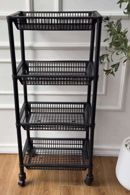 ستاند بلاستيك 4 طبقات متعددة الاستخدام (50*36*95cm)